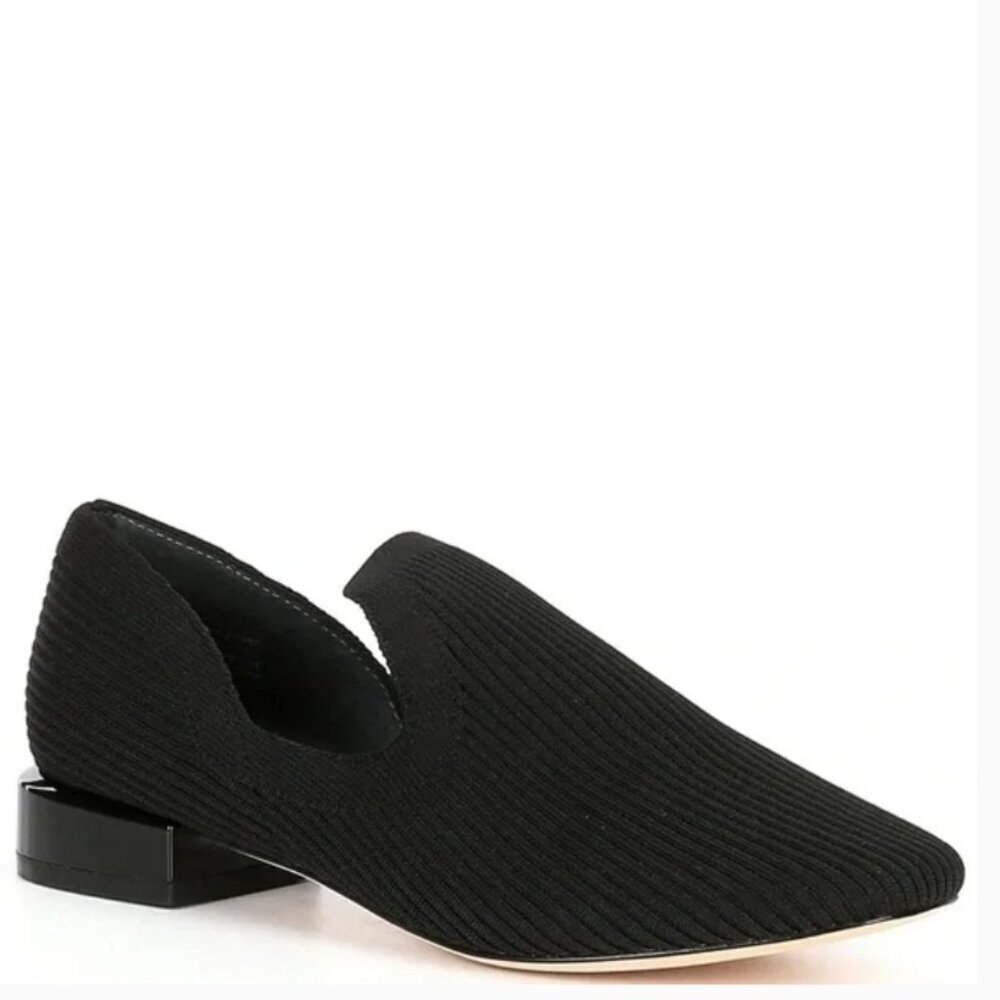 Deltan Catalina Stretch Knit Slip On Black Loafers Sz 8
